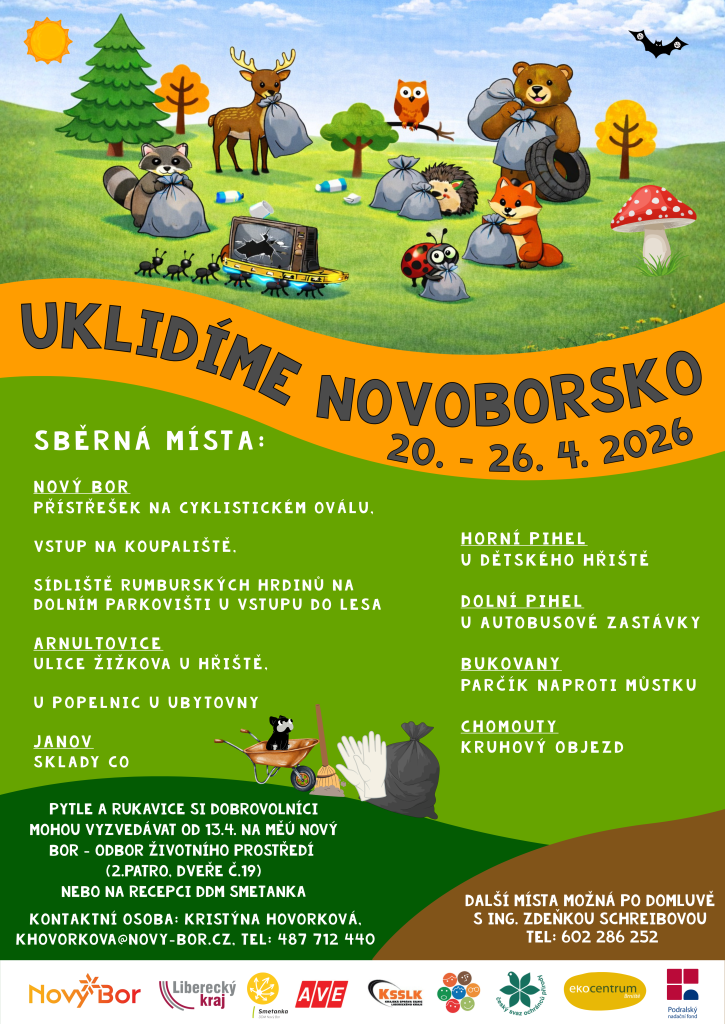 UKLIDÍME NOVOBORSKO - rukavice a pytle