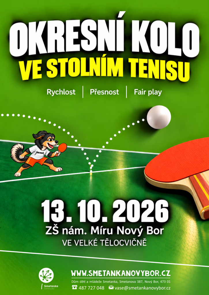 STOLNÍ TENIS - OKRESNÍ KOLO