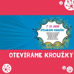 OTEVÍRÁME KROUŽKY 7.12.2020 - seznam kroužků